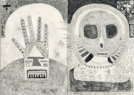 Yannick Riemer, Cave Canem, drawing on paper, 2017, Berlin 