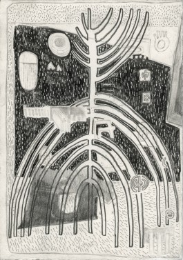 Yannick Riemer, Cave Canem, drawing on paper, 2017, Berlin 