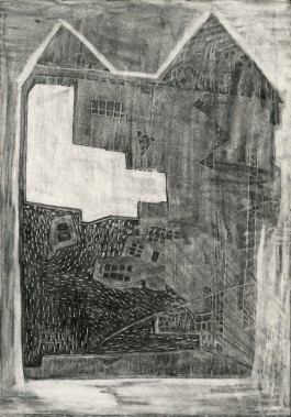 Yannick Riemer, Cave Canem, drawing on paper, 2017, Berlin 