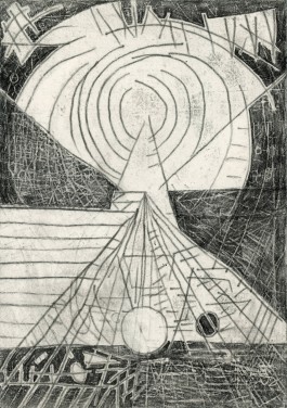 Yannick Riemer, CAVE CANEM (gambler), drawing on paper 