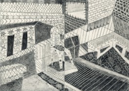 Yannick Riemer, CAVE CANEM (gambler), drawing on paper 