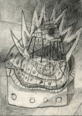 Yannick Riemer, CAVE CANEM (eros), drawing on paper 